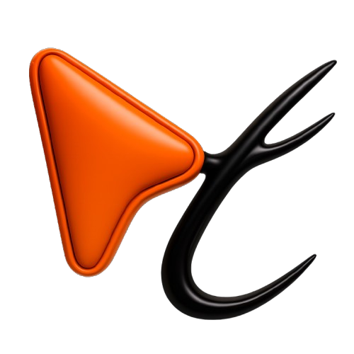 Creative logo design workspace showing designer tools and laptop